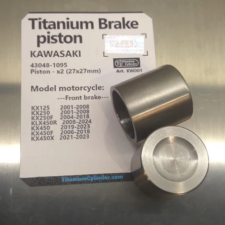 Kawasaki 43048-1095 (27x27mm) Титановые тормозные поршни KX125, KX250, KX250F, KLX450R, KX450, KX450F, KX450X