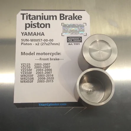 Yamaha  5UN-W0057-00-00  (27x27mm) Титановые тормозные поршни YZ125, YZ250, YZ250F, YZ450F, WR250F, WR250R, WR450F