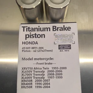 Honda 45107-MY1-006  (27x27mm) -2шт XRV750, XL650, XL700, XR650R, XR400, XR250Титановый тормозной поршень XR000