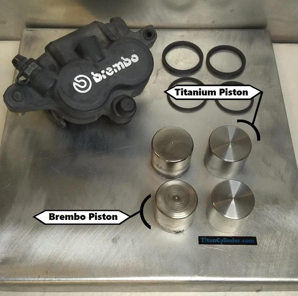 Титановые поршни для тормозных суппортов